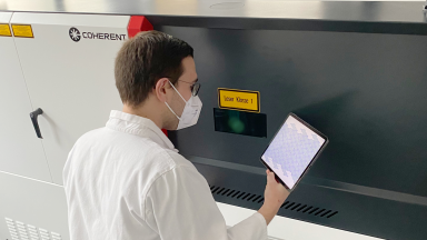 Nutzung der smarten fs-Laseranlage mit Prozessüberwachung durch mobiles Endgerät