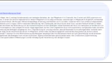 Benutzeroberfläche der Fallanalyse