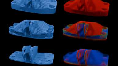 •	Effiziente Algorithmen beschleunigen und reduzieren somit die Gesamtlaufzeit der Topologieoptimierung für das Bauteil