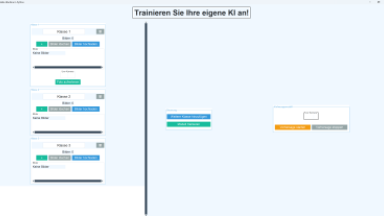 Das Interface des KI-Anlernen Demonstrators