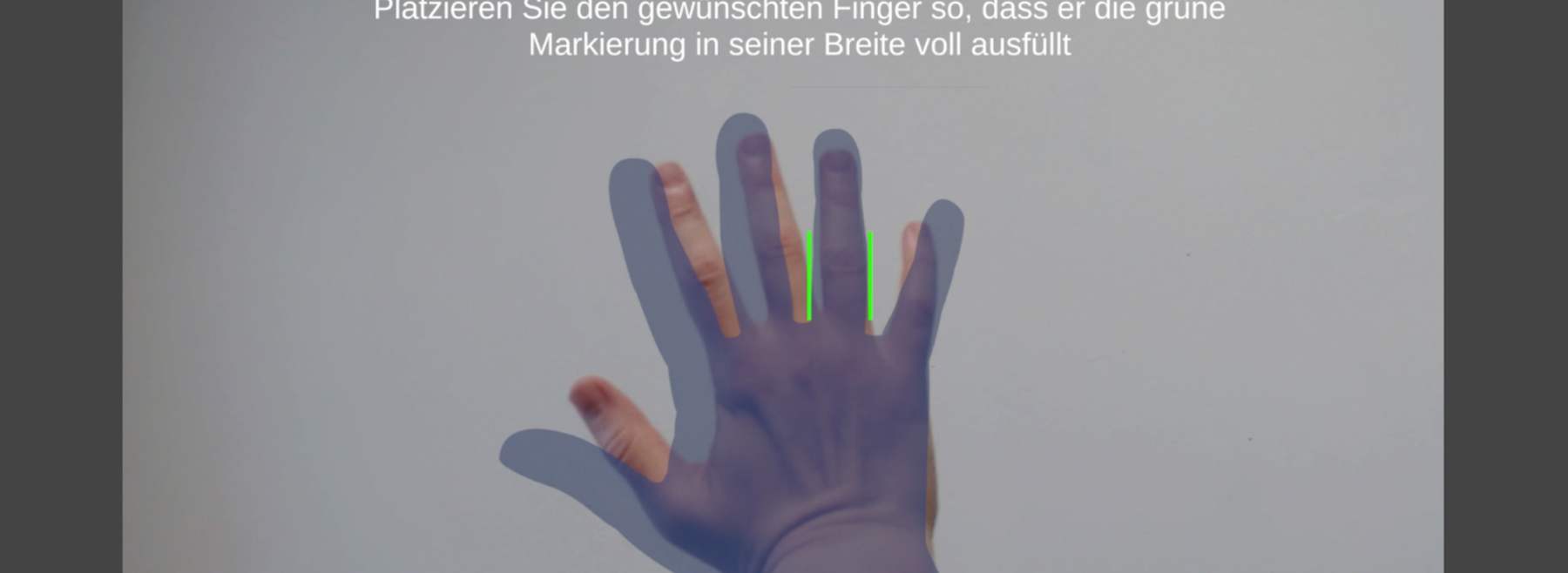 Anfängliche Kalibrierung der Handposition