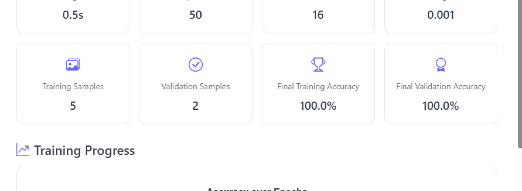 Teachable Machine Trainung Insights 