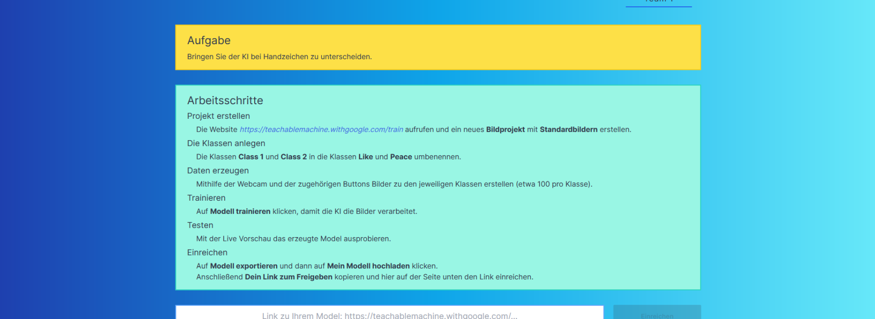 KI-Hackathon Kurzanleitung