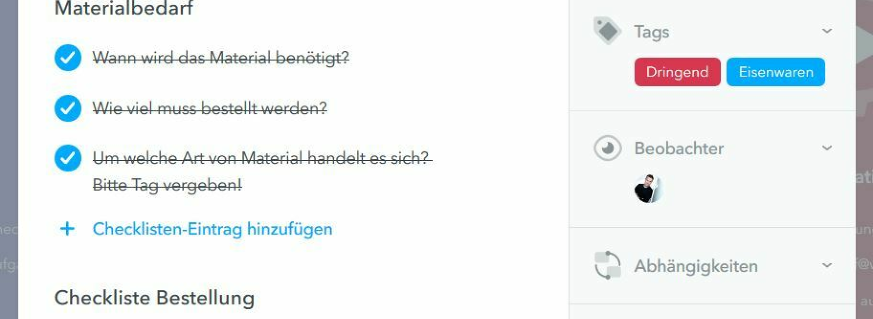Aufgabenkarte