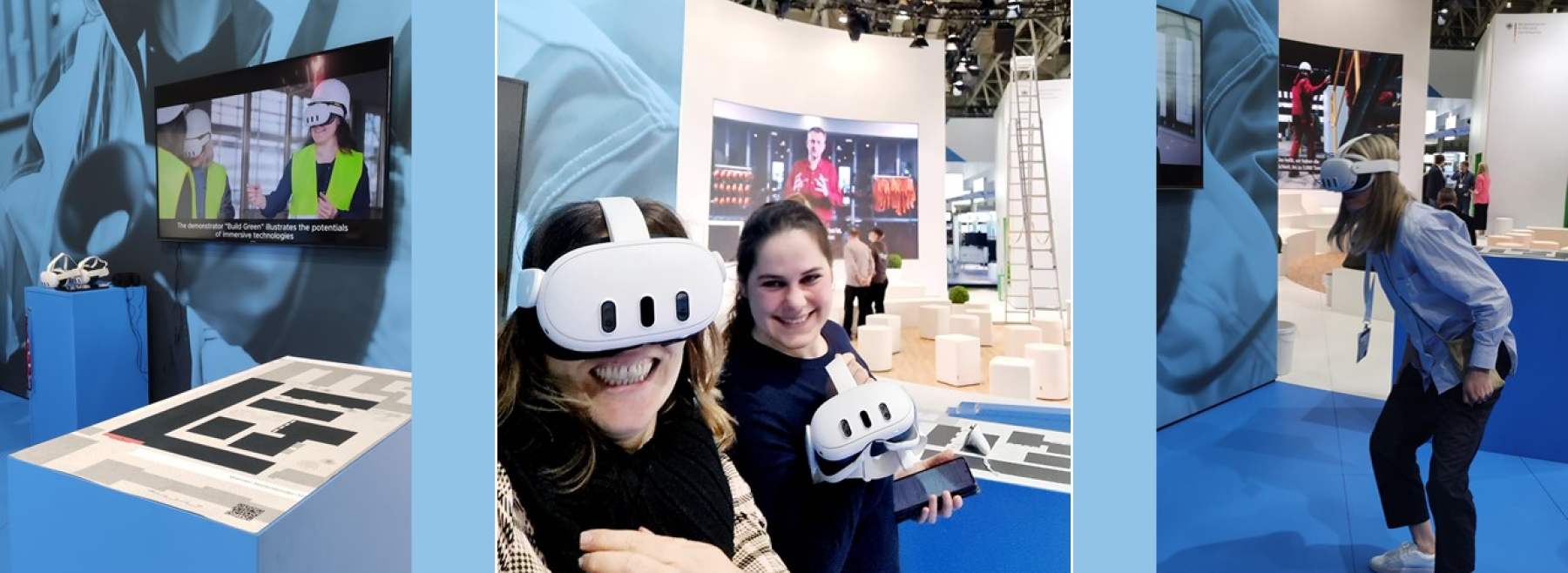 Präsentation des XR-Demonstrators Build Green auf der Hannovermesse