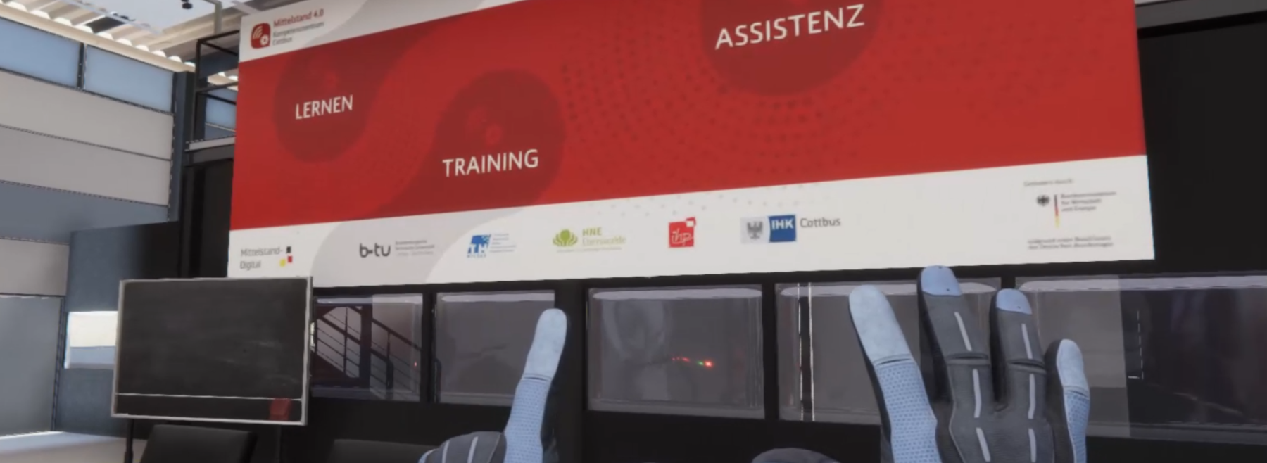 Virtueller Zwilling der Lernfabrik am Standort Cottbus