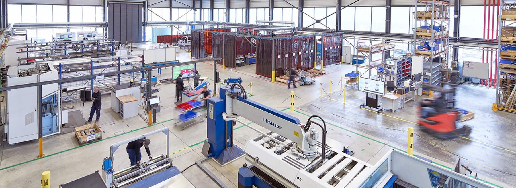 Blick auf die Demonstrationsfabrik