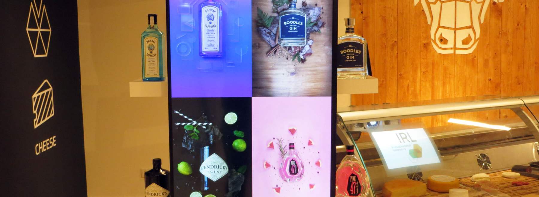 Interaktives Gin Regal