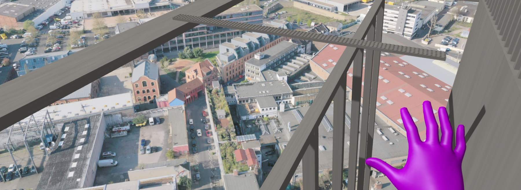 VR auf Hochhausdach