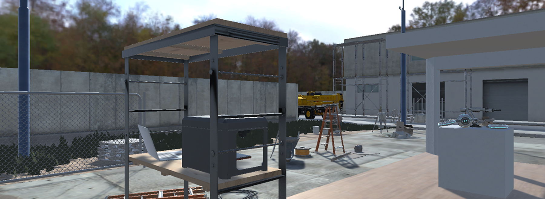 Baustelle des virtuellen KI EscapeROOMs