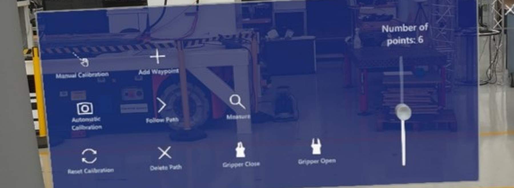 Programmieroberfläche in der Augmented Reality für die Roboterprogrammierung
