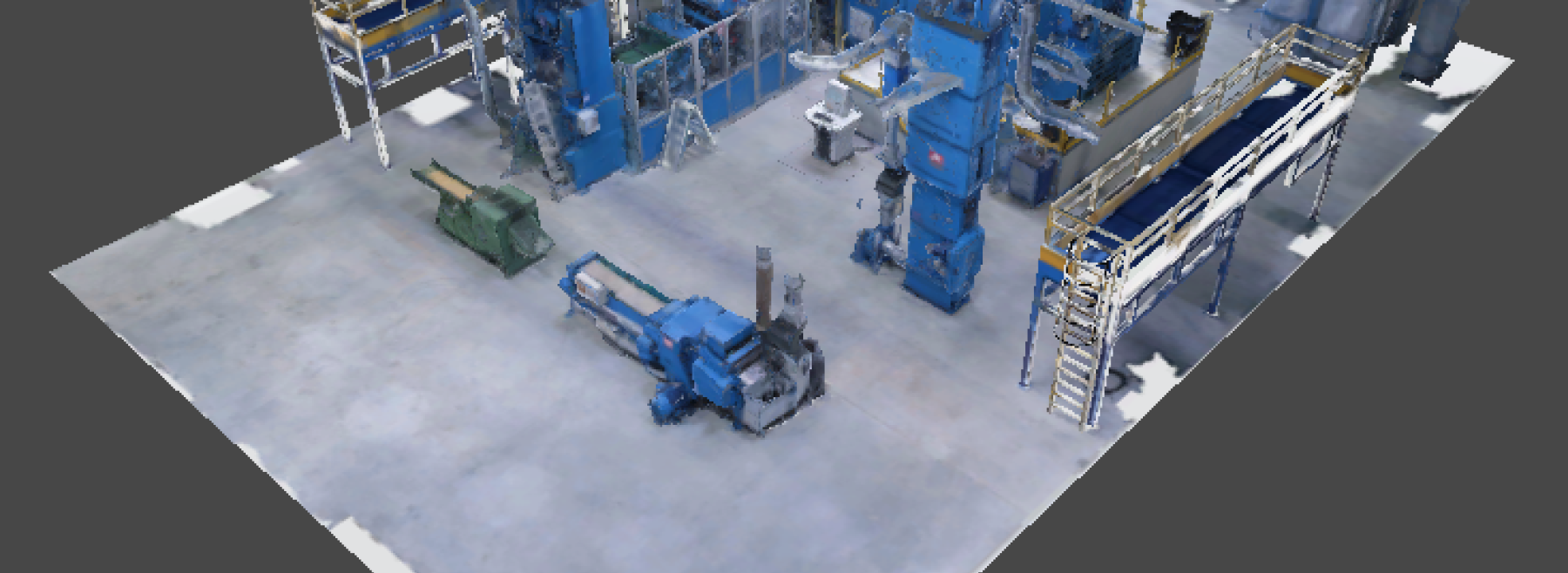 3D-Modell der Carbonfaser-Recycling-Anlage