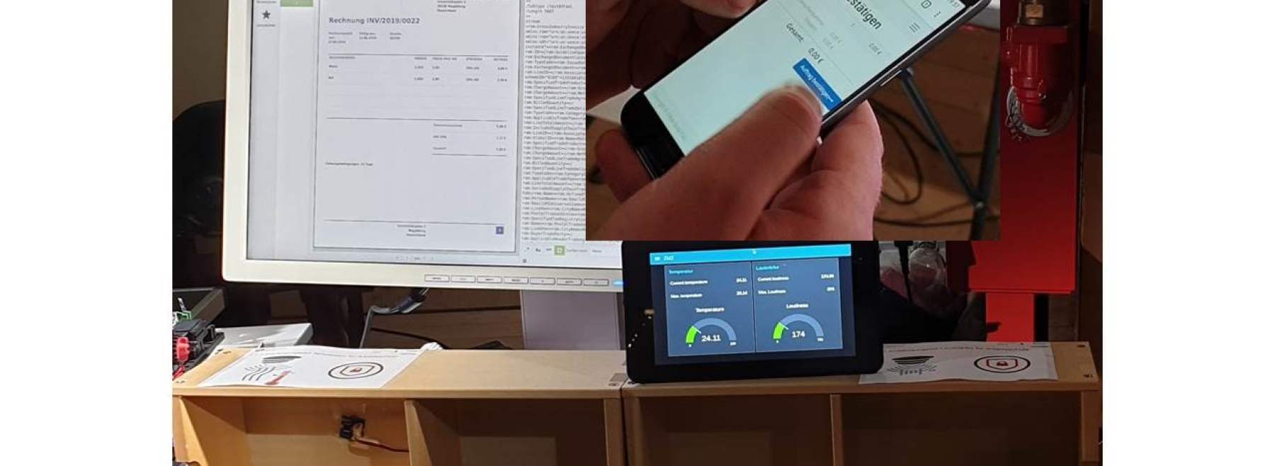 Vernetze zu Kunden mit Web Shop & E.Belegen und im Unternehmen mit IoT-Sensoren