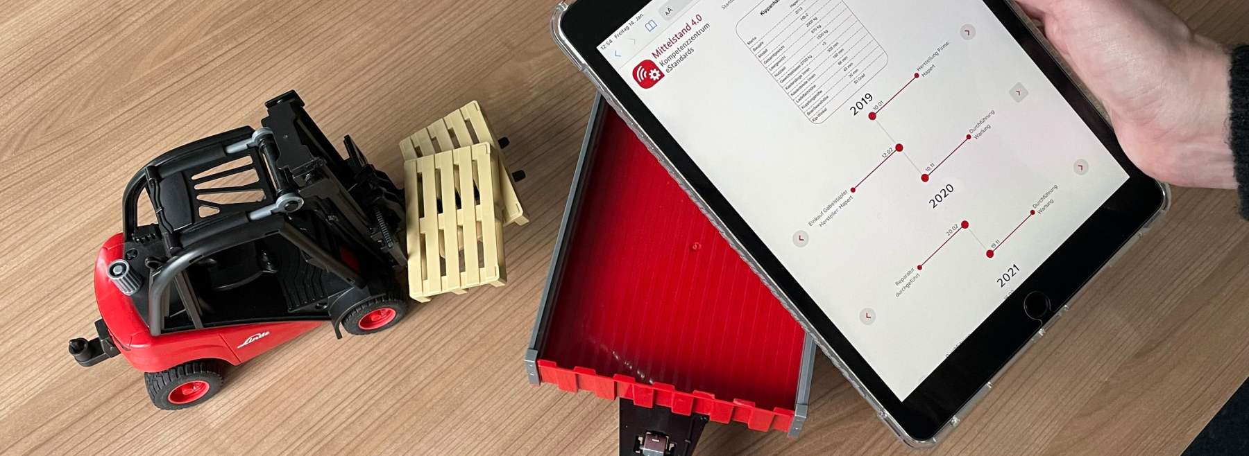 Blockchain-Demonstrator und visuelle Darstellung auf dem iPad