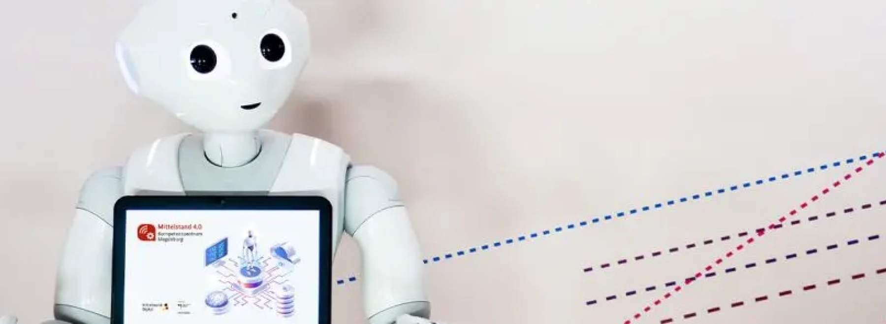 Der soziale, humanoide Roboter "Pepper" ist er ein sympathisches Beispiel für die Anwendung von KI.