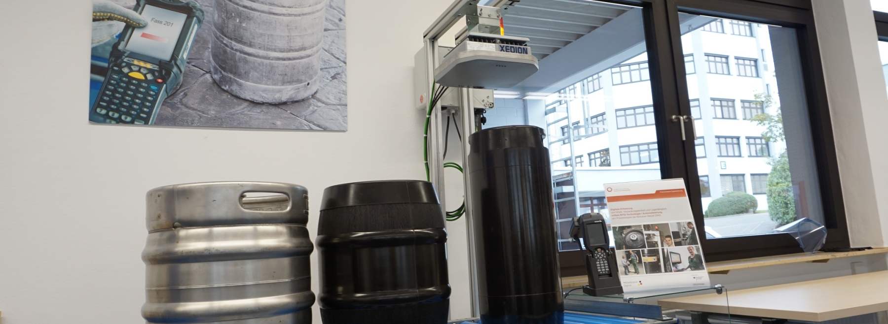 Teil einer Fass-Füllanlage mit RFID-Transpondertechnik